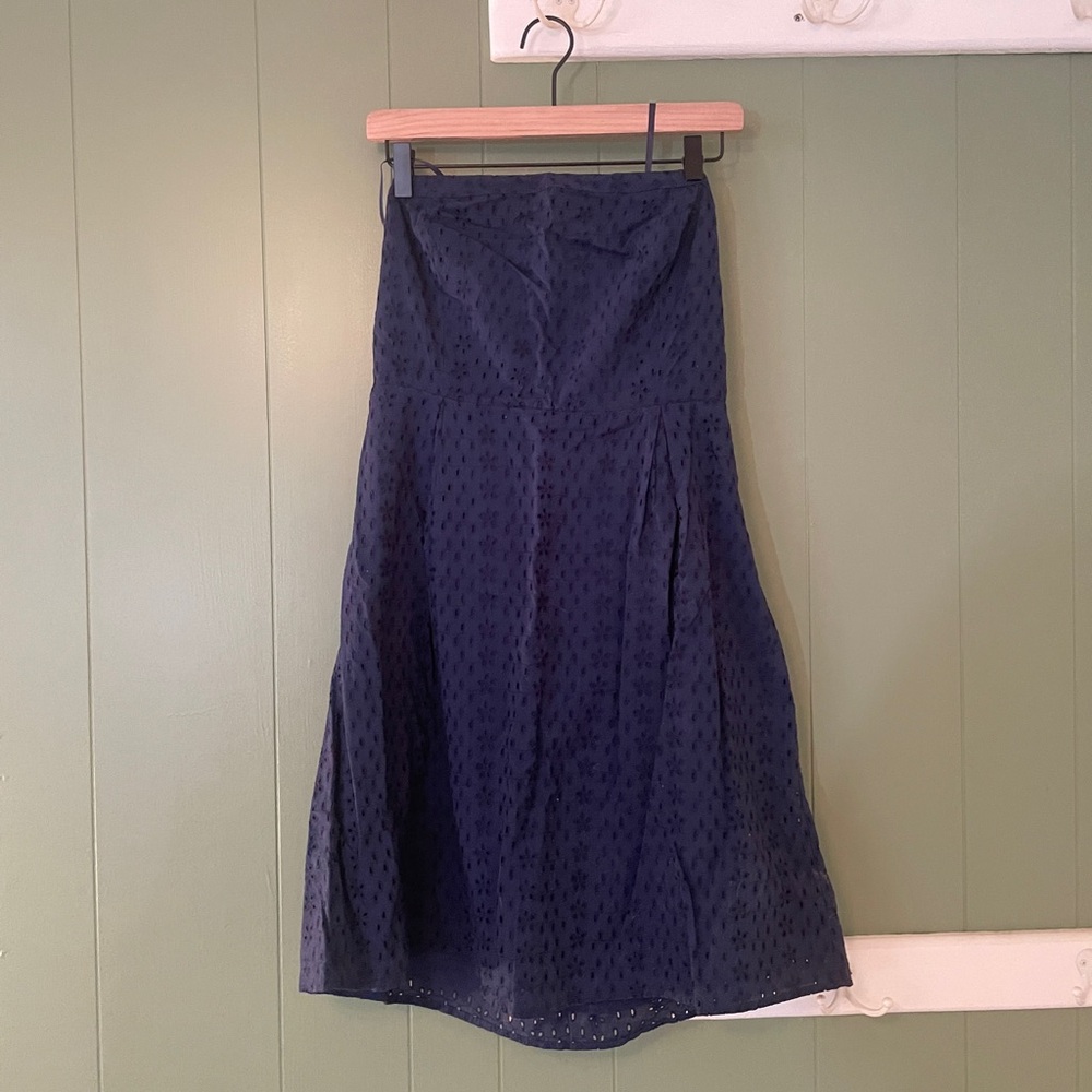 Old Navy Strapless eyelet dress in Navy